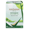 AASANA Peppermint herbal tea, box of 18 tea bags
