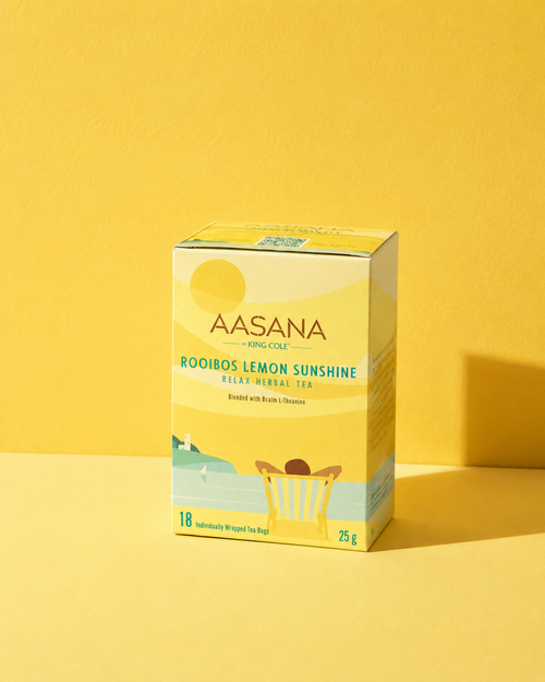 AASANA Rooibos Lemon Sunshine Herbal Tea Bags with L-Theanine