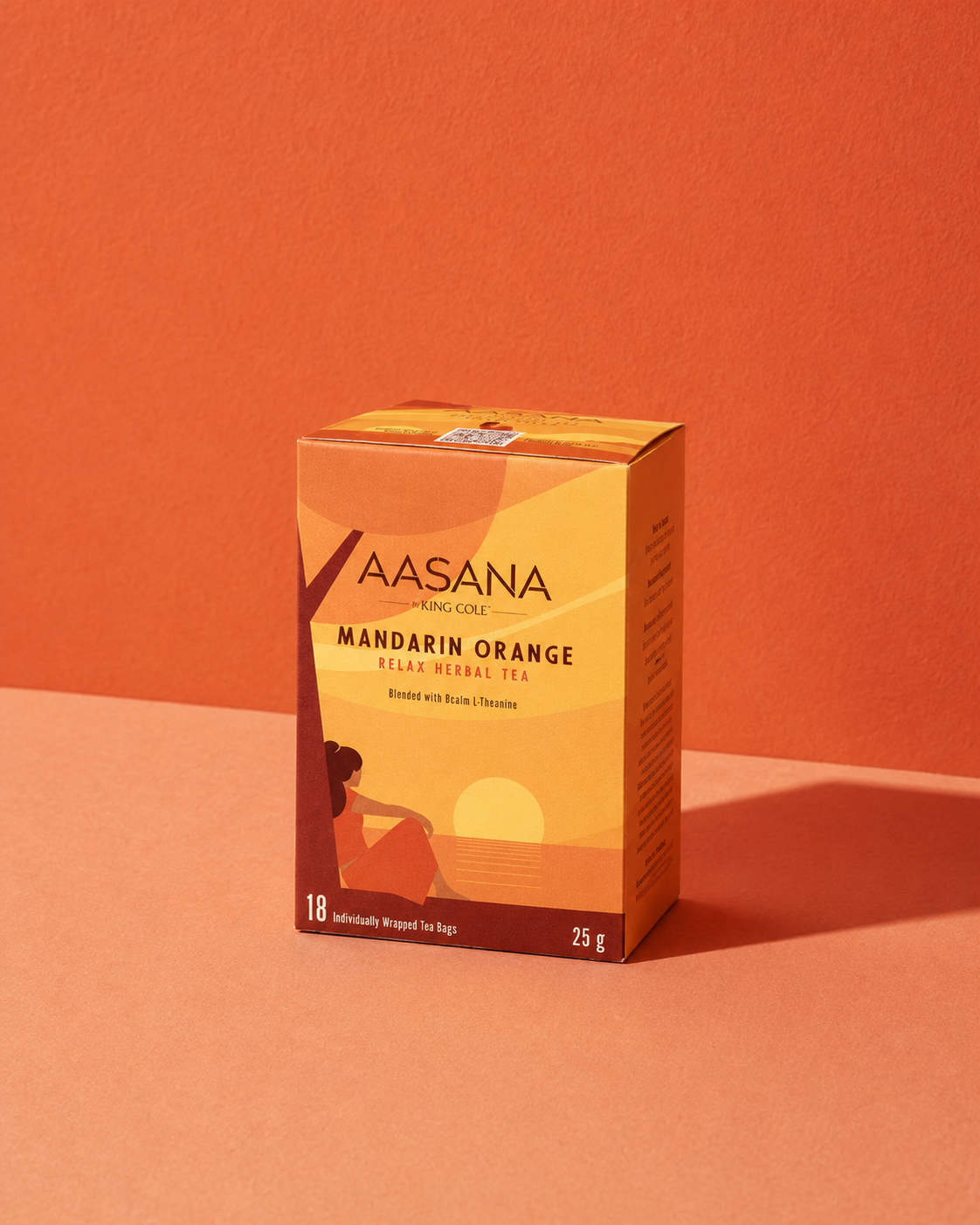 AASANA Mandarin Orange Herbal Tea Bags with L-Theanine