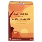 AASANA Mandarin Orange herbal tea, box of 18 tea bags