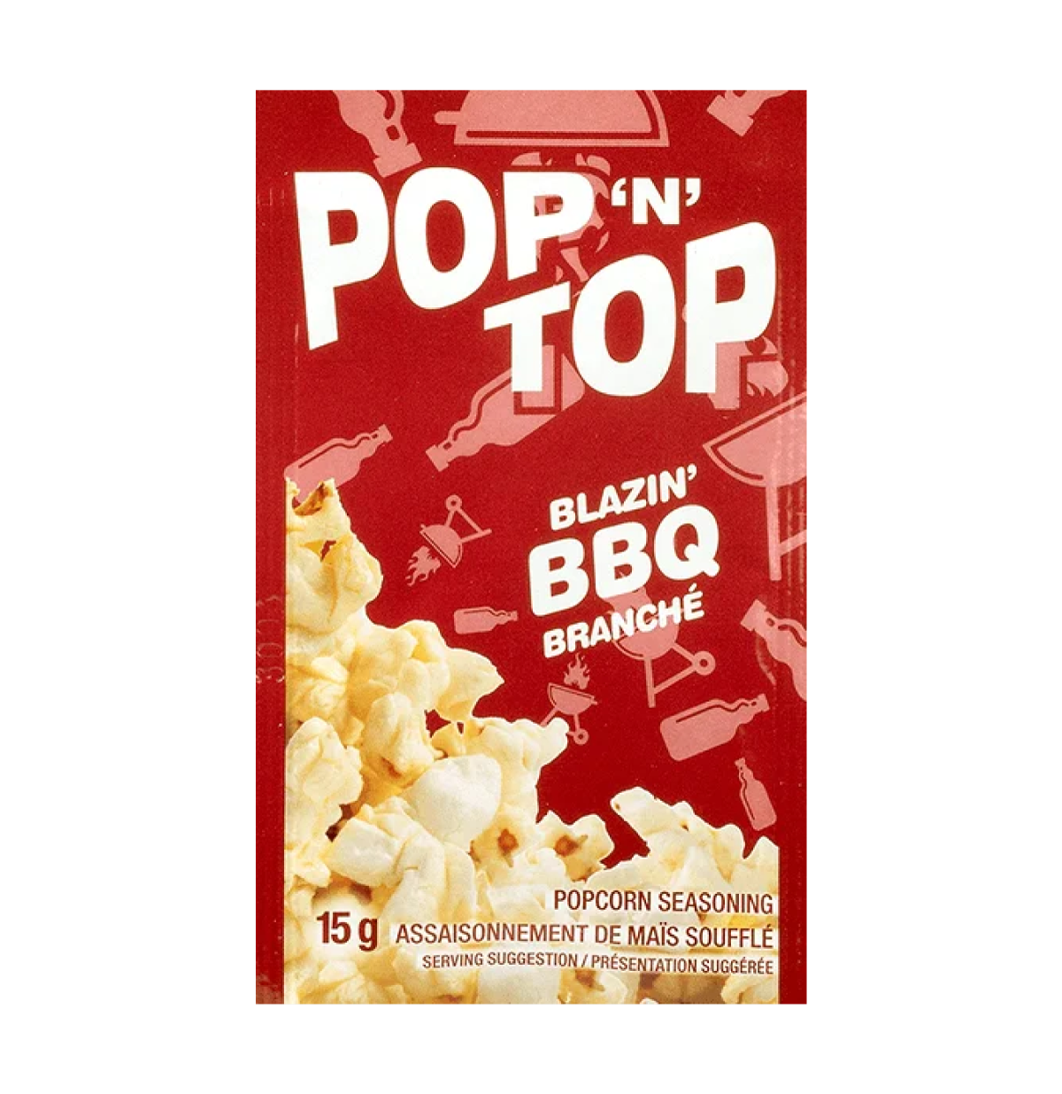 Pop N Top Blazin' BBQ 15 g snack seasoning packet