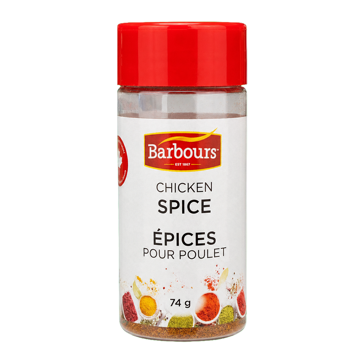 Barbours Chicken Spice, 74 g spice bottle