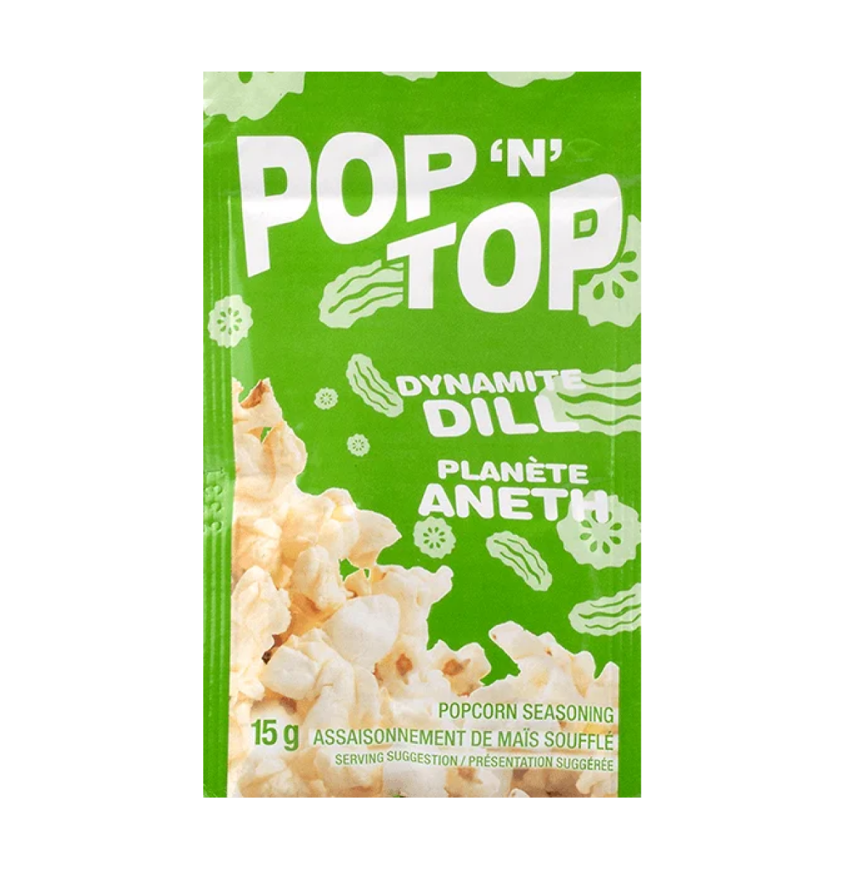 Pop N Top Dynamite Dill 15 g snack seasoning packet
