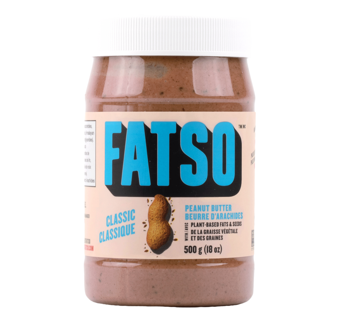 FATSO Classic Peanut Butter, 500 g jar