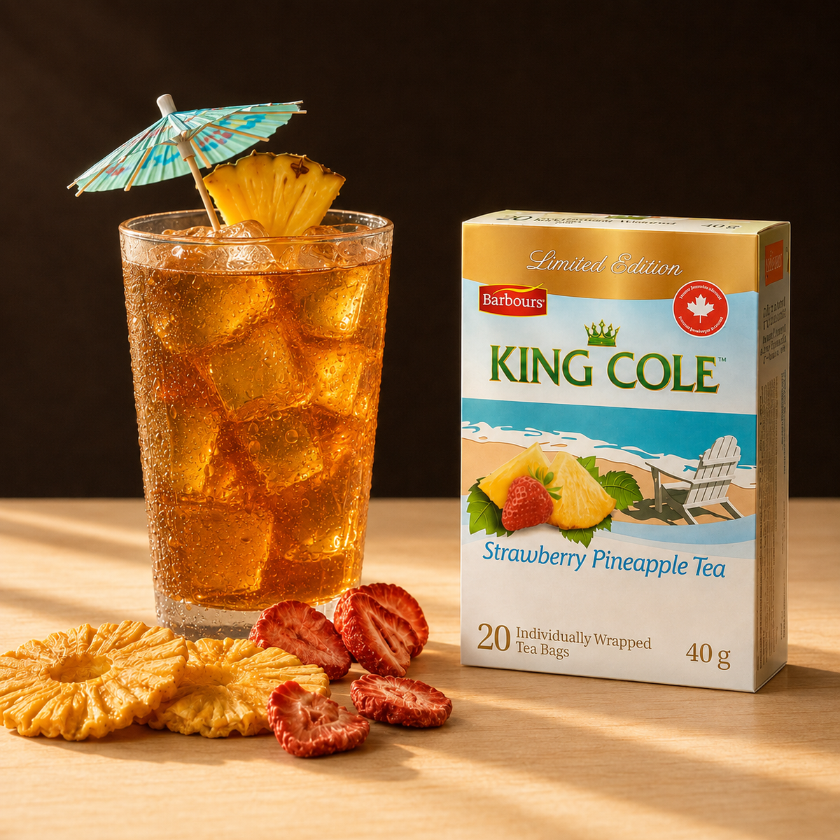 King Cole Strawberry Pineapple Black Tea Bags