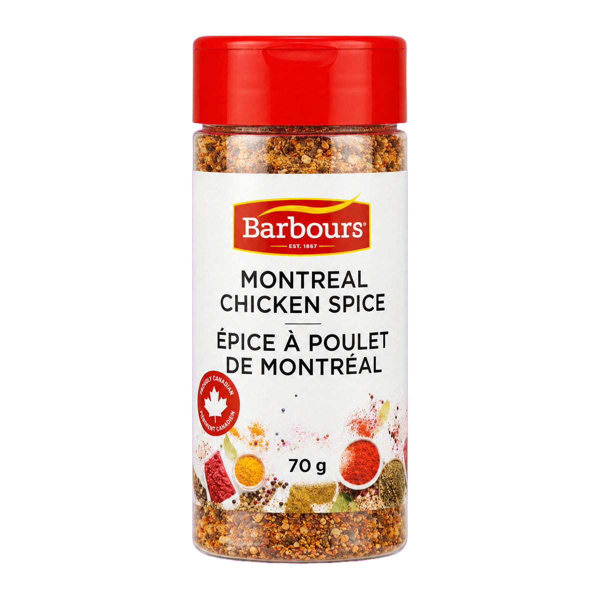 Barbours Montreal Chicken Spice, 70 g spice bottle