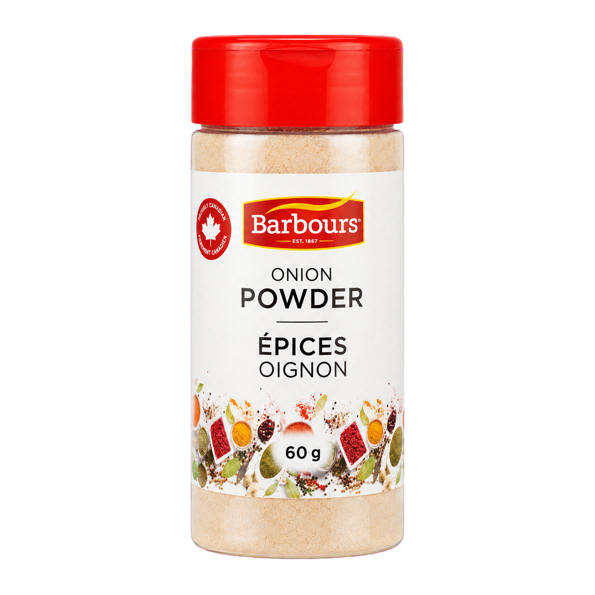 Barbours Onion Powder, 60 g spice bottle