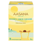AASANA Rooibos Lemon Sunshine herbal tea, box of 18 tea bags